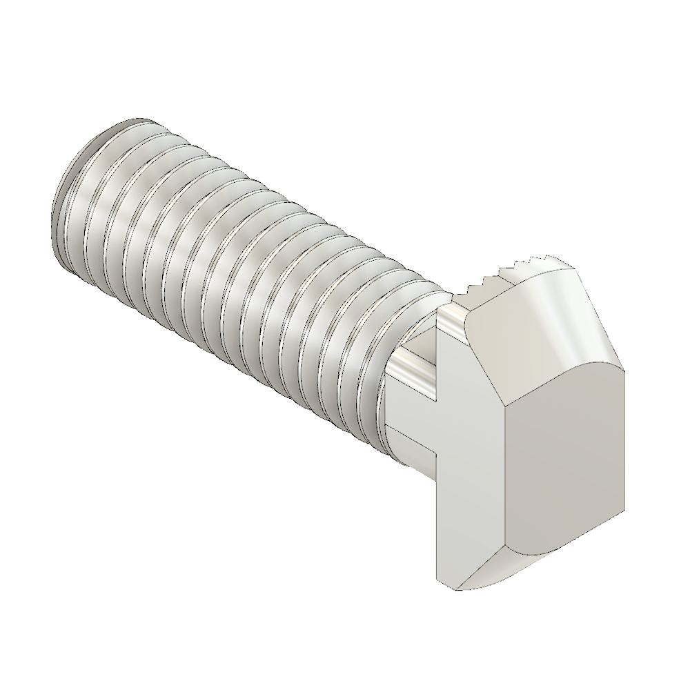 M8X35HHS-0 MODULAR SOLUTIONS ZINC PLATED FASTENER<br>M8 X 35 HAMMER HEAD SCREW